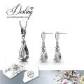 Destiny Jewellery Crystal From Swarovski Hanging Crystal Set Pendant and Earrings